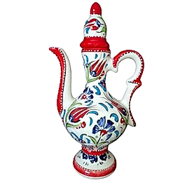 El Dekoru Kapaklı İbrik -25 cm