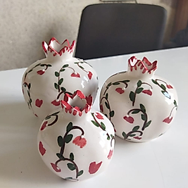Seramik 3'lü Nar Seti