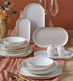 Güral Porselen  Bilbao 54 Parça Yemek Takımı -Gold