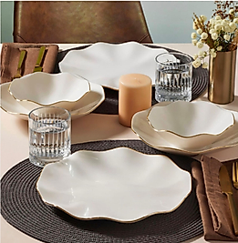 Güral Porselen Nesrin 30 Parça 6 Kişilik  Yemek Takımı - Digibone serisi